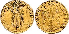 Münzen Römisch Deutsches Reich - Habsburgische Erb- und Kronlande Albrecht II. 1330 - 1358
 Goldgulden o. J. Judenburg. 3,54g. CNA E 1, Friedb. 1 ss/...