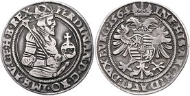 Münzen Römisch Deutsches Reich - Habsburgische Erb- und Kronlande Ferdinand I. 1521 - 1564
 1/2 Guldentaler 1564 Kuttenberg. 12,18g. MzA. Seite 47 (M...