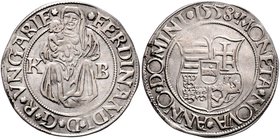 Münzen Römisch Deutsches Reich - Habsburgische Erb- und Kronlande Ferdinand I. 1521 - 1564
 Breitgroschen 1558 KB Kremnitz. 2,88g. MzA. Seite 41 (feh...