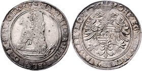 Münzen Römisch Deutsches Reich - Habsburgische Erb- und Kronlande Maximilian II. 1564 - 1576
 Taler 1576 Kuttenberg. 29,05g. MzA. Seite 61 (Mm. J. Sa...