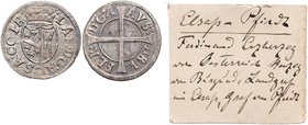 Münzen Römisch Deutsches Reich - Habsburgische Erb- und Kronlande Erzherzog Ferdinand 1564 - 1595
 Doppelvierer o. J. Ensisheim. 1,01g. Klem. 263, M....