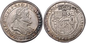 Münzen Römisch Deutsches Reich - Habsburgische Erb- und Kronlande Rudolph II. 1576 - 1612
 Taler 1605 Hall. 28,40g. MzA. Seite 91 (Mm. Ferdi. Leffler...