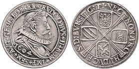 Münzen Römisch Deutsches Reich - Habsburgische Erb- und Kronlande Rudolph II. 1576 - 1612
 6 Kreuzer 1604 Hall. 2,38g. MzA. Seite 90 (Mm. Ferd. Leffl...