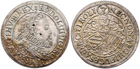 Münzen Römisch Deutsches Reich - Habsburgische Erb- und Kronlande Rudolph II. 1576 - 1612
 3 Kreuzer 1603 Hall. 1,75g. MzA. Seite 89 (Mm. Ferd. Leffl...