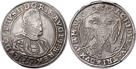 Münzen Römisch Deutsches Reich - Habsburgische Erb- und Kronlande Rudolph II. 1576 - 1612
 Taler (15)80 Budweis. 28,76g. MzA. Seite 66 (Mm. K. Schönf...