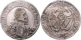 Münzen Römisch Deutsches Reich - Habsburgische Erb- und Kronlande Rudolph II. 1576 - 1612
 Taler 1580 Joachimsthal. 28,90g. MzA. Seite 66 (Mm. Georg ...