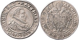 Münzen Römisch Deutsches Reich - Habsburgische Erb- und Kronlande Rudolph II. 1576 - 1612
 Taler 1616 ohne Löwenkopfschulter. Wien. 28,42g. MzA. Seit...