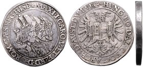 Münzen Römisch Deutsches Reich - Habsburgische Erb- und Kronlande Rudolph II. 1576 - 1612
 2 Taler o.J. Prag. 57,60g. MzA. Seite 98 (Mm. Benedikt Hue...