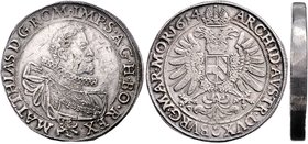 Münzen Römisch Deutsches Reich - Habsburgische Erb- und Kronlande Rudolph II. 1576 - 1612
 2 Taler 1614 ex Sammlung CHAURA mit dessen Punze im Rand, ...