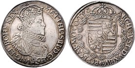 Münzen Römisch Deutsches Reich - Habsburgische Erb- und Kronlande Rudolph II. 1576 - 1612
 Taler 1612 Prag. 29,12g. MzA. Seite 99 (Mm. Benedikt Huebm...