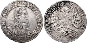 Münzen Römisch Deutsches Reich - Habsburgische Erb- und Kronlande Rudolph II. 1576 - 1612
 Taler 1616 laut Sammleraufzeichnung aus der Sammlung Holls...