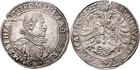 Münzen Römisch Deutsches Reich - Habsburgische Erb- und Kronlande Rudolph II. 1576 - 1612
 Taler 1615 Kuttenberg. 29,41g. MzA. Seite 101 (Mm. August ...