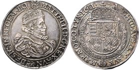 Münzen Römisch Deutsches Reich - Habsburgische Erb- und Kronlande Rudolph II. 1576 - 1612
 Taler 1611 KB Kremnitz. 28,20g. MzA. Seite 97 (Mm. Georg F...