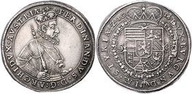Münzen Römisch Deutsches Reich - Habsburgische Erb- und Kronlande Ferdinand II. als Erzherzog 1592 - 1619
 Taler 1614 Graz. 30,90g. MzA. Seite 101 (M...