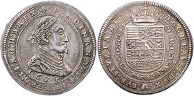 Münzen Römisch Deutsches Reich - Habsburgische Erb- und Kronlande Ferdinand II. 1619 - 1637
 1/2 Taler 1624 Graz. 14,08g. Her. 712 f.vz/vz