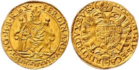 Münzen Römisch Deutsches Reich - Habsburgische Erb- und Kronlande Ferdinand II. 1619 - 1637
 Dukat 16Z1 Mm. Melchior Putz. Klagenfurt. 3,46g. Her. 19...