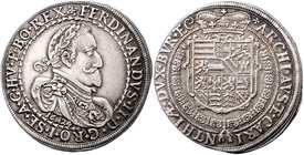 Münzen Römisch Deutsches Reich - Habsburgische Erb- und Kronlande Ferdinand II. 1619 - 1637
 Taler 1624 Mm. Hans Matz. St. Veit. 28,75g. Her. 467 vz...