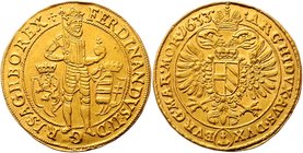 Münzen Römisch Deutsches Reich - Habsburgische Erb- und Kronlande Ferdinand II. 1619 - 1637
 10 Dukat 1633 vgl. Auktion Frühwald Top 3 Gmbh Auktion 1...