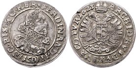 Münzen Römisch Deutsches Reich - Habsburgische Erb- und Kronlande Ferdinand II. 1619 - 1637
 Kippertaler zu 150 Kreuzer 1623 Olmütz oder Neisse. 15,2...