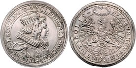 Münzen Römisch Deutsches Reich - Habsburgische Erb- und Kronlande Erzherzog Leopold 1619 - 1632
 2 Taler o. J. Hochzeit Medici. Hall. Schrötlingsfehl...