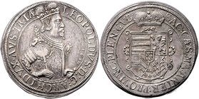 Münzen Römisch Deutsches Reich - Habsburgische Erb- und Kronlande Erzherzog Leopold 1619 - 1632
 Taler 1630 Mm. Chr. Empel. Ensisheim. 18,02g. MzA. S...