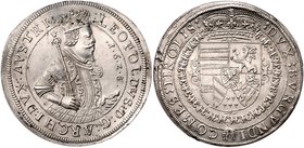 Münzen Römisch Deutsches Reich - Habsburgische Erb- und Kronlande Erzherzog Leopold 1619 - 1632
 Taler 1628 Hall. 28,65g. HMB Av. 1/II - Rv. 1/II , M...