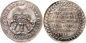 Münzen Römisch Deutsches Reich - Habsburgische Erb- und Kronlande Friedrich von der Pfalz 1619 - 1621
 Ag Krönungsjeton 1619 von Christian Maler. Auf...