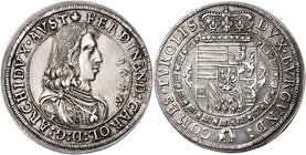 Münzen Römisch Deutsches Reich - Habsburgische Erb- und Kronlande Erzherzog Ferdinand Carl 1632 - 1661
 Taler 1646 Hall. 28,46g. MzA. Seite 144 (Mm. ...