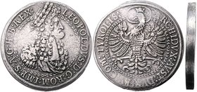 Münzen Römisch Deutsches Reich - Habsburgische Erb- und Kronlande Leopold I. 1657 - 1705
 3 Taler o.J. Hall. 82,79g. MzA.- (fehlt im Wiener Münzkabin...