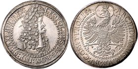 Münzen Römisch Deutsches Reich - Habsburgische Erb- und Kronlande Leopold I. 1657 - 1705
 2 Taler o.J. Hall. 56,76g. Her. 574, M./T. 711 vz/stgl