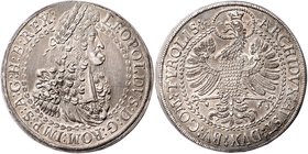Münzen Römisch Deutsches Reich - Habsburgische Erb- und Kronlande Leopold I. 1657 - 1705
 2 Taler o.J. Hall. 57,68g. Her. 573, M./T. 761 f.stgl