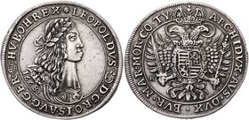 Münzen Römisch Deutsches Reich - Habsburgische Erb- und Kronlande Leopold I. 1657 - 1705
 Taler 1668 KB Kremnitz. 28,27g. Her. 726, Husz. 1370 ss+