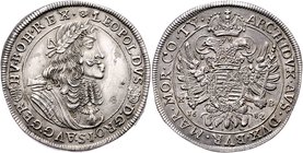 Münzen Römisch Deutsches Reich - Habsburgische Erb- und Kronlande Leopold I. 1657 - 1705
 Taler 1682 (81) KB Kremnitz. 28,58g. Her. 728, Husz. 1371. ...