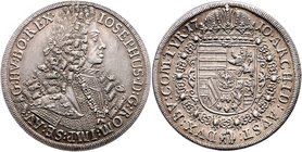 Münzen Römisch Deutsches Reich - Habsburgische Erb- und Kronlande Joseph I. 1705 - 1711
 Taler 1710 Hall. 29,11g. Her. 131 vz