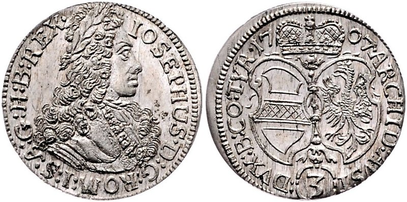 Münzen Römisch Deutsches Reich - Habsburgische Erb- und Kronlande Joseph I. 1705...