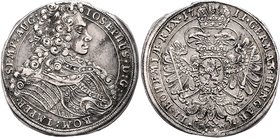 Münzen Römisch Deutsches Reich - Habsburgische Erb- und Kronlande Joseph I. 1705 - 1711
 Taler 1711 Kuttenberg. 28,44g. Her. 138 ss/vz