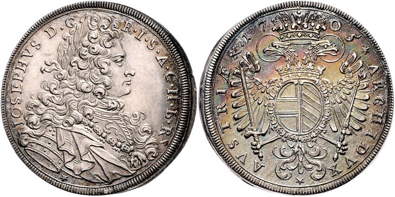 Münzen Römisch Deutsches Reich - Habsburgische Erb- und Kronlande Joseph I. 1705...