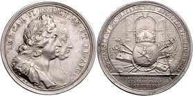 Münzen Römisch Deutsches Reich - Habsburgische Erb- und Kronlande Carl VI. 1712 - 1740
 Ag Medaille 1723 von B. Richter und A. Widemann, auf die böhm...