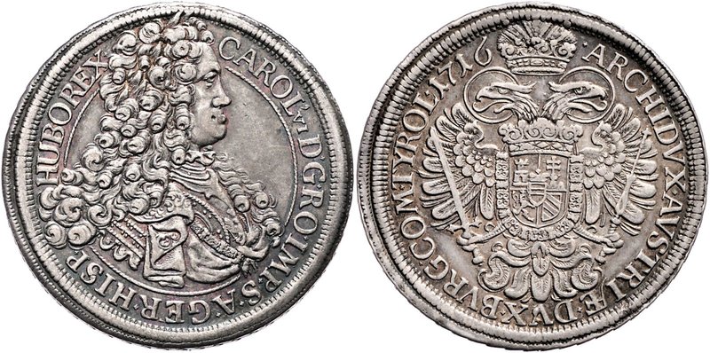 Münzen Römisch Deutsches Reich - Habsburgische Erb- und Kronlande Carl VI. 1712 ...