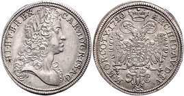 Münzen Römisch Deutsches Reich - Habsburgische Erb- und Kronlande Carl VI. 1712 - 1740
 1/2 Taler 1720(19) Kuttenberg. 14,18g. Her. 509 f.vz