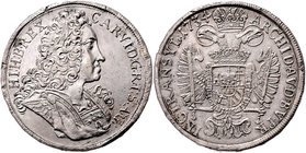 Münzen Römisch Deutsches Reich - Habsburgische Erb- und Kronlande Carl VI. 1712 - 1740
 Taler 1734 Siebenbürgen. 28,72g. Her. 467 f.vz/vz