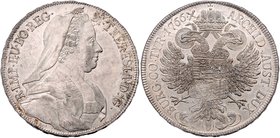 Münzen Römisch Deutsches Reich - Habsburgische Erb- und Kronlande Maria Theresia 1740 - 1780
 Taler 1766 Wien. 27,78g. Her. 419, Eyp. min. justiert v...