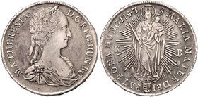 Münzen Römisch Deutsches Reich - Habsburgische Erb- und Kronlande Maria Theresia 1740 - 1780
 Taler 1743 KB Kremnitz. 28,27g. Huszar 1667, Eyp. 241 s...