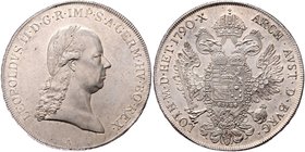 Münzen Römisch Deutsches Reich - Habsburgische Erb- und Kronlande Leopold II. 1790 - 1792
 Taler 1790 A Wien. 28,05g. Her. 34 stgl
