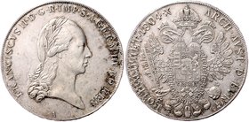 Münzen Römisch Deutsches Reich - Habsburgische Erb- und Kronlande Franz II. 1792 - 1806
 Taler 1804 A Wien. 28,06g. Her. 277 vz