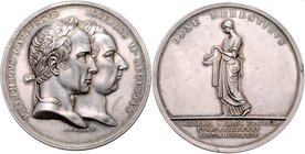 Franz I. 1806 - 1835
 Ag Medaille 1824 von J. D. Boehm. Prämie des Josephinums in Wien. II. Größe. Köpfe von Franz I. und Josef II. mit Lorbeerkränze...
