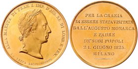 Franz I. 1806 - 1835
 Goldmedaille 1825 auf den Besuch der Mailänder Münze. 43,56g. Mont. 2494 f.stgl