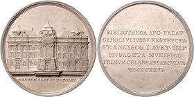 Franz I. 1806 - 1835
 Silbermedaille 1826 von J. Lang, auf die Säkularfeier der Hofbibliothek, Av. Bibliotheksgebäude, im Rv. Text in sechs Zeilen, D...