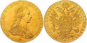 Franz I. 1806 - 1835
 4 Dukaten 1822 A Wien. 13,98g. Fr. 16. leicht gewellt f.vz