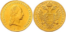 Franz I. 1806 - 1835
 Dukat 1824 V Venedig. 3,48g. Fr. 84. win. Rf. ss/vz